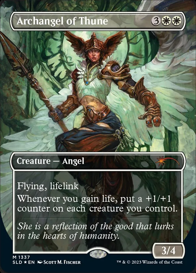 2019 Secret Lair Drop Archangel of Thune #1337 mythic card image