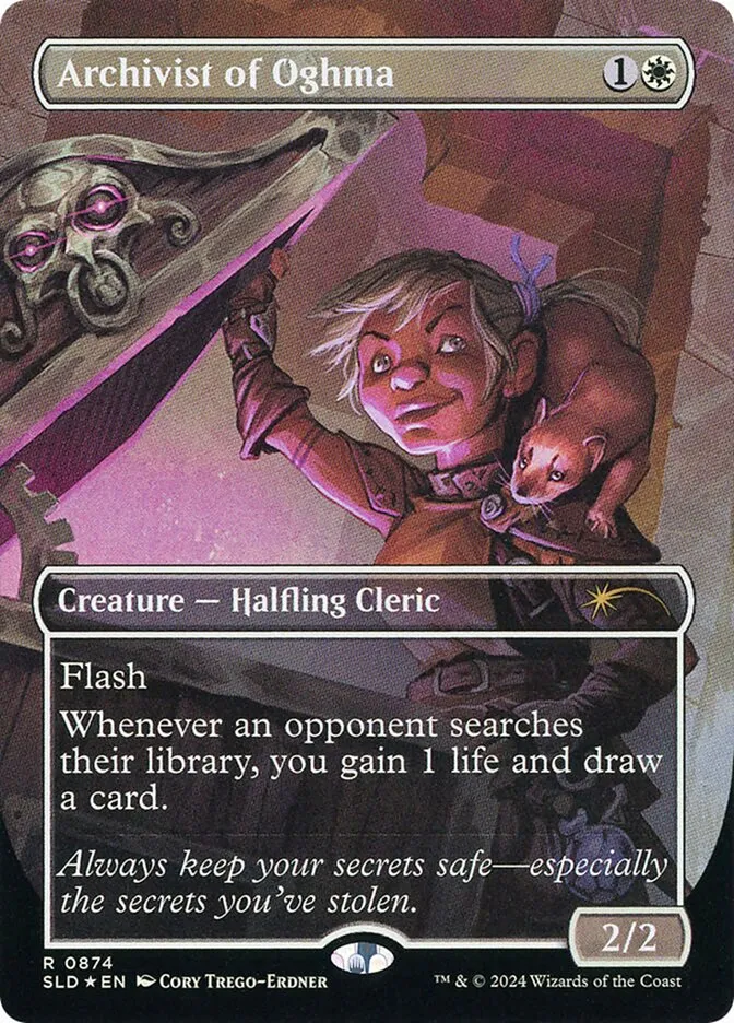 2019 Secret Lair Drop Archivist of Oghma #874 rare card image