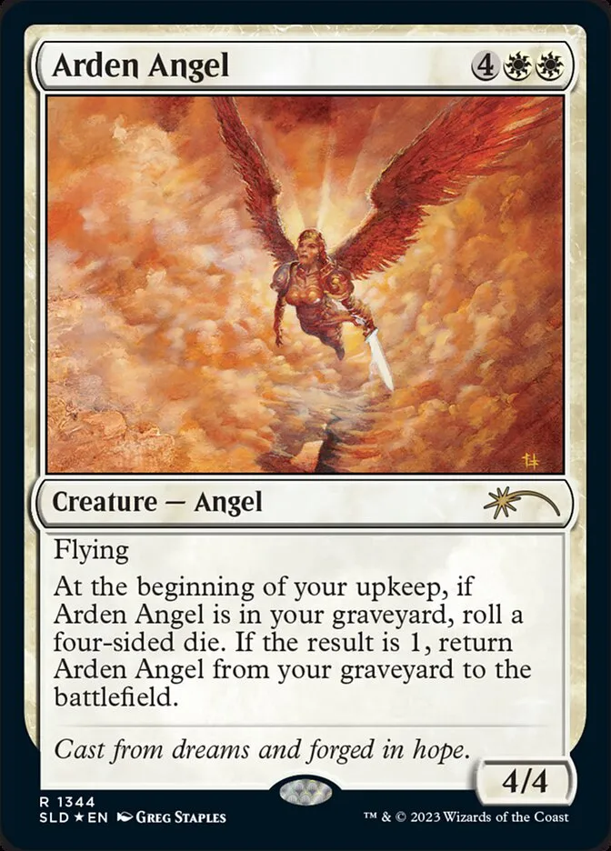 2019 Secret Lair Drop Arden Angel #1344 rare card image