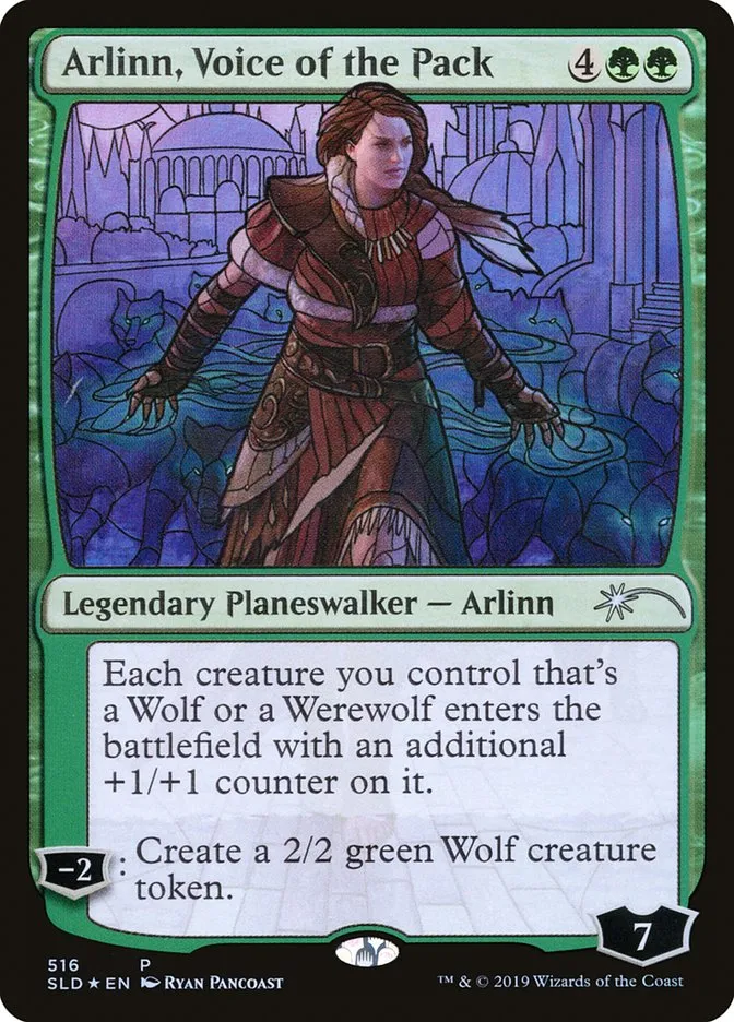 2019 Secret Lair Drop Arlinn, Voice of the Pack uncommon #516 uncommon card image