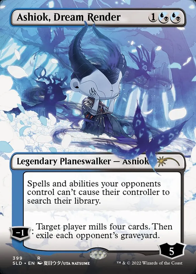 2019 Secret Lair Drop Ashiok, Dream Render #399 rare card image