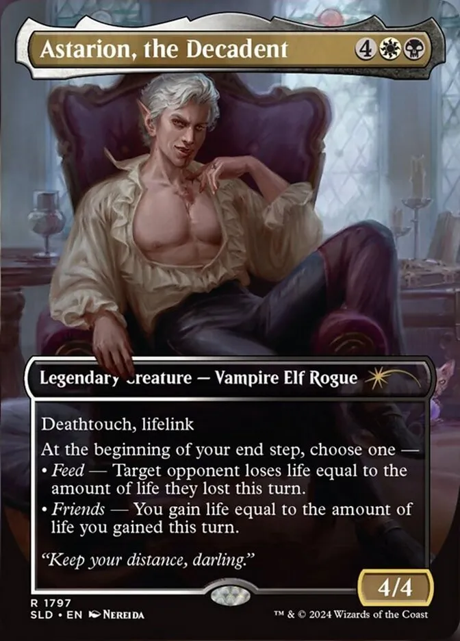 2019 Secret Lair Drop Astarion, the Decadent [Rainbow Foil] rare #1797 rare card image