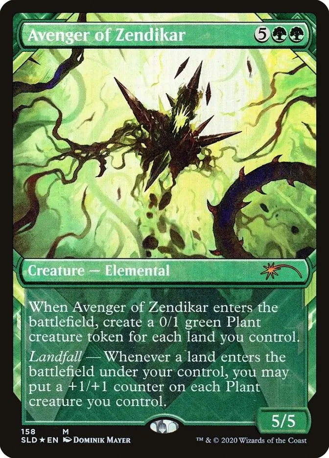 2019 Secret Lair Drop Avenger of Zendikar mythic #158 mythic card image