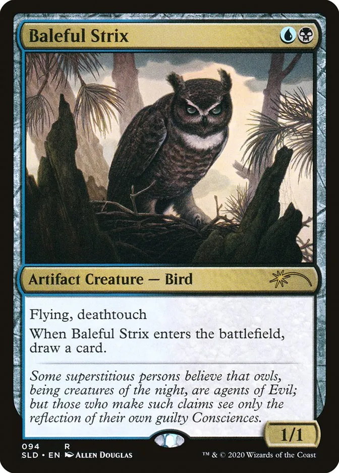 2019 Secret Lair Drop Baleful Strix rare #94 rare card image