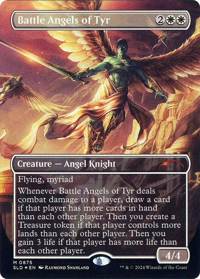 2019 Secret Lair Drop Battle Angels of Tyr #875 mythic card image