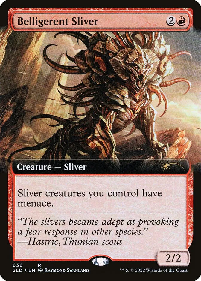 2019 Secret Lair Drop Belligerent Sliver #636 rare card image