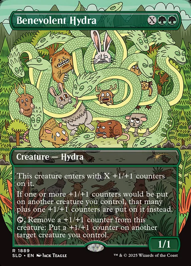 2019 Secret Lair Drop Benevolent Hydra [Rainbow Foil] rare #1889 rare card image