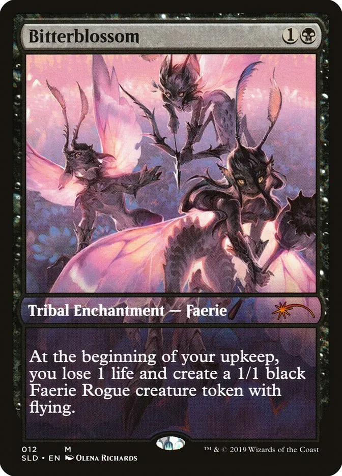 2019 Secret Lair Drop Bitterblossom mythic #12 mythic card image