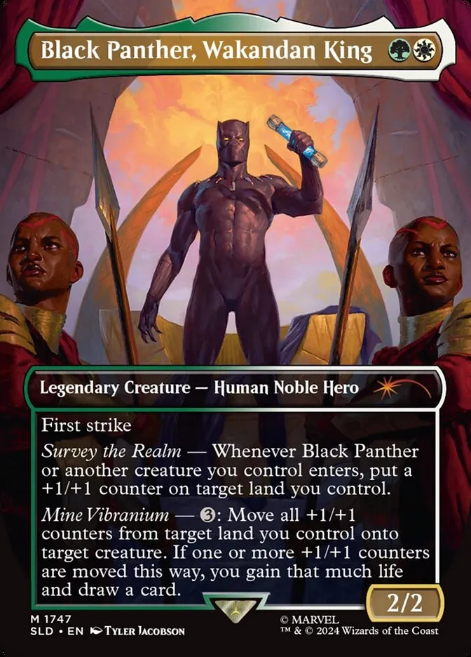 2019 Secret Lair Drop Black Panther, Wakandan King #1747 mythic card image