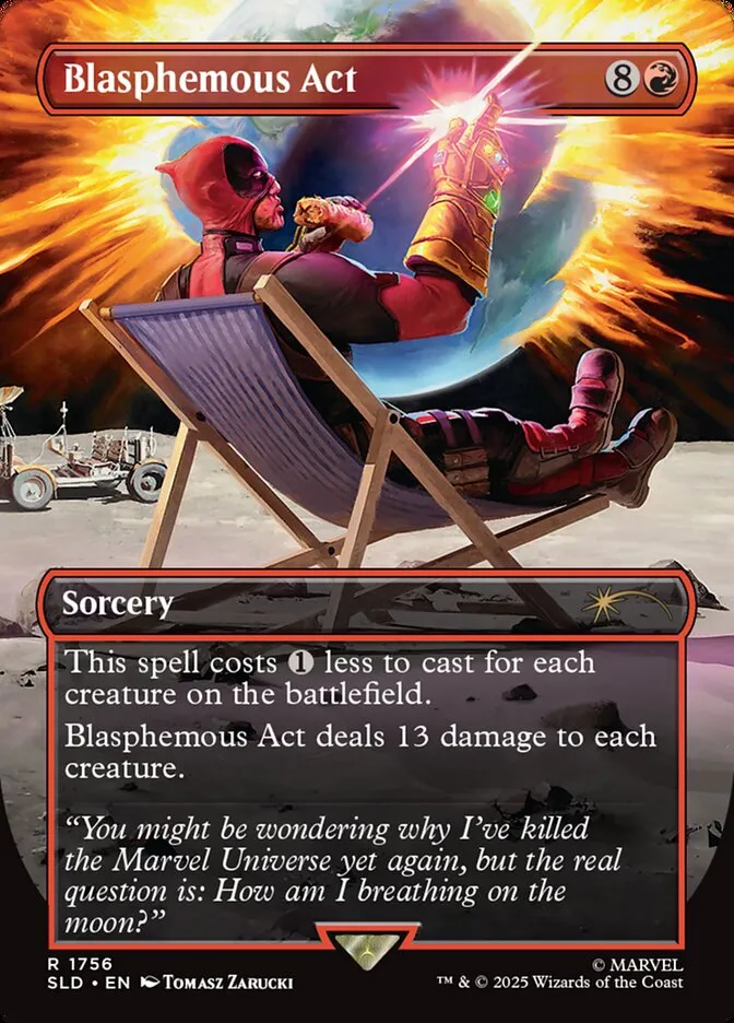 2019 Secret Lair Drop Blasphemous Act [Borderless Foil] rare #1756 rare card image