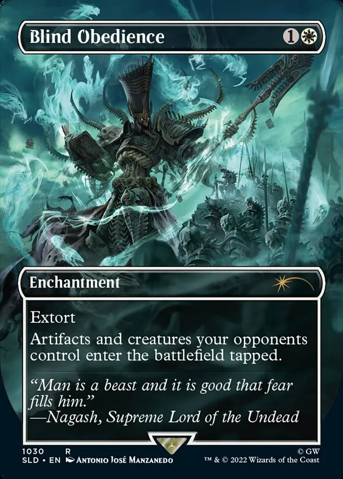 2019 Secret Lair Drop Blind Obedience #1030 rare card image
