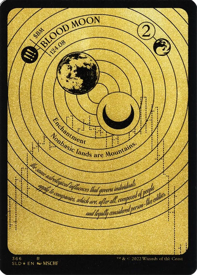 2019 Secret Lair Drop Blood Moon #366 rare card image