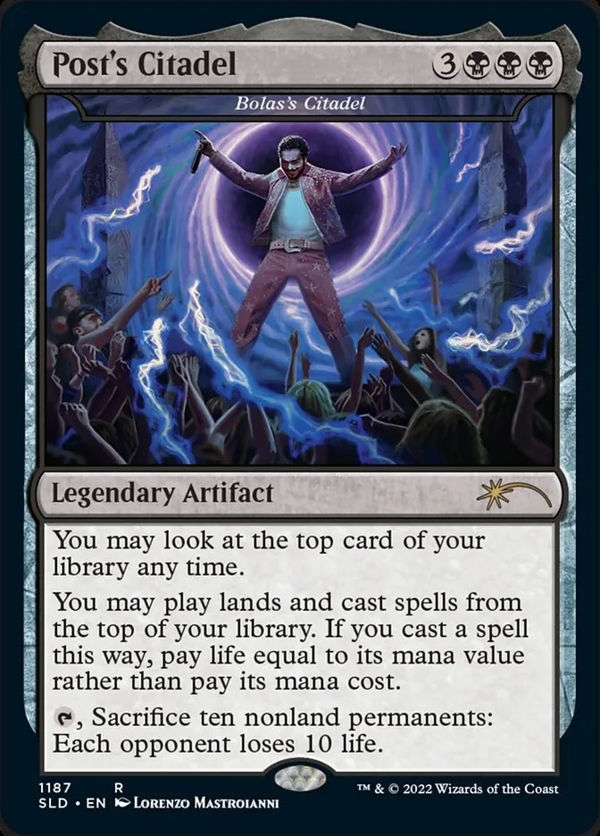 2019 Secret Lair Drop Bolas's Citadel #1187 rare card image