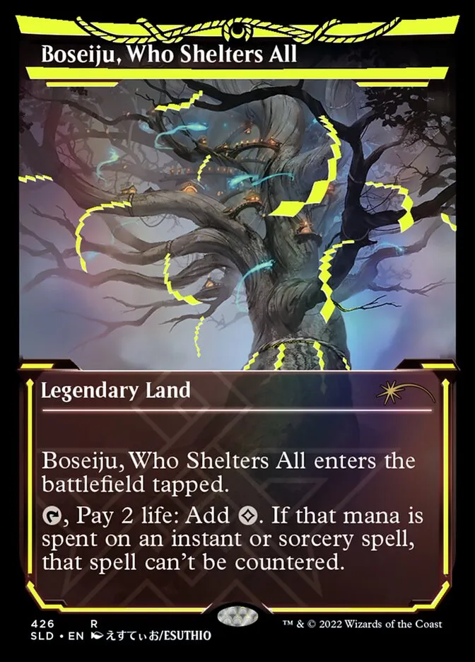 2019 Secret Lair Drop Boseiju, Who Shelters All #426 rare card image