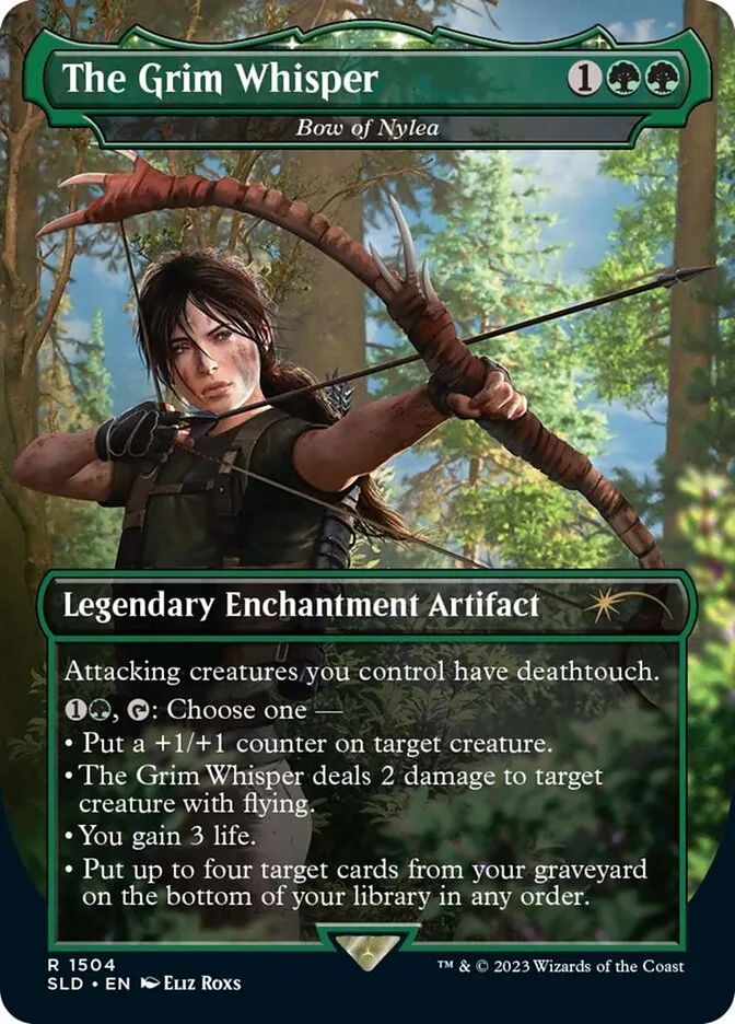 2019 Secret Lair Drop Bow of Nylea #1504 rare card image