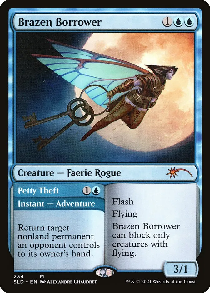 2019 Secret Lair Drop Brazen Borrower // Petty Theft mythic #234 mythic card image
