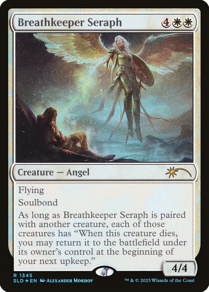 2019 Secret Lair Drop Breathkeeper Seraph #1345 rare card image