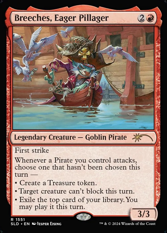 2019 Secret Lair Drop Breeches, Eager Pillager #1551 rare card image