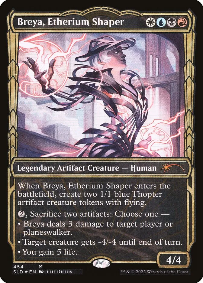 2019 Secret Lair Drop Breya, Etherium Shaper #454 mythic card image