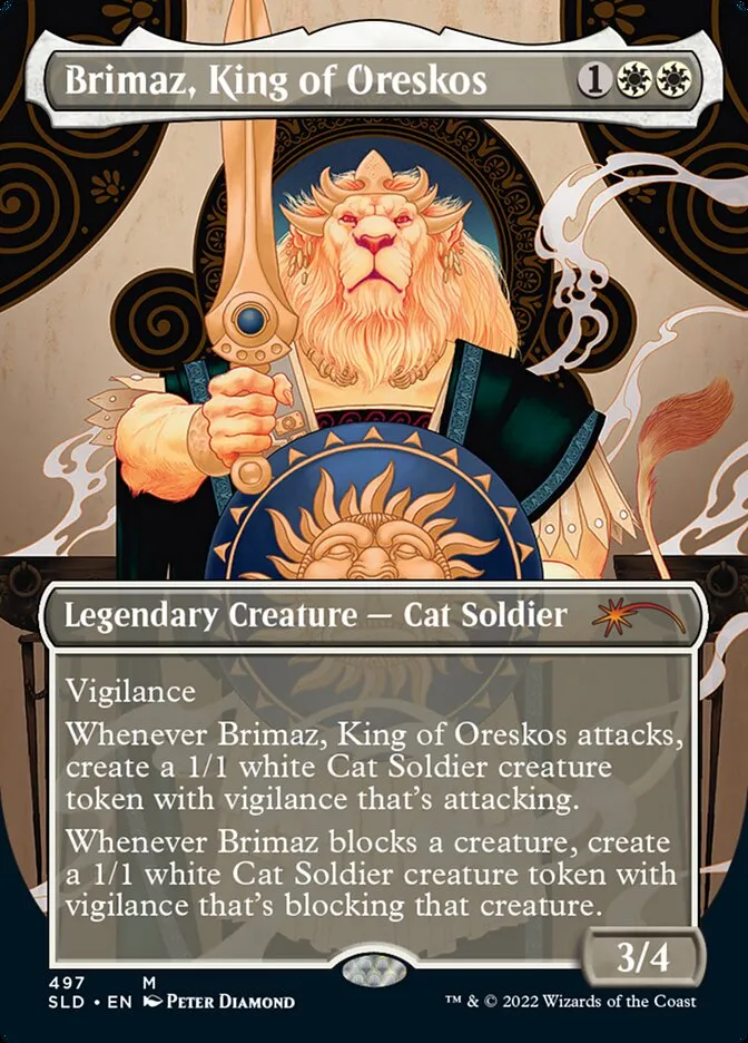 2019 Secret Lair Drop Brimaz, King of Oreskos #497 mythic card image