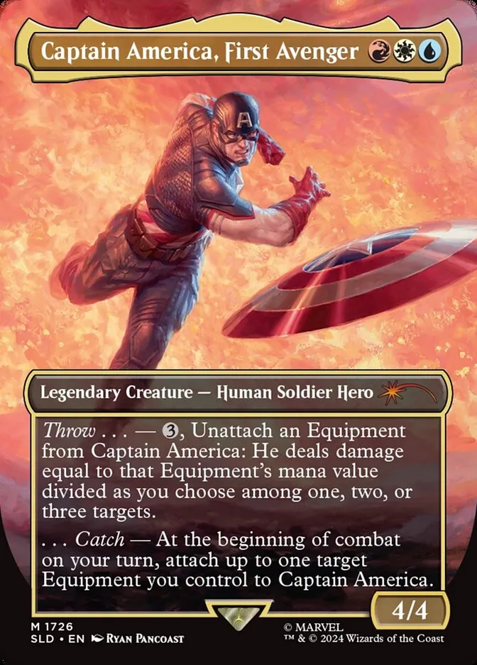 2019 Secret Lair Drop Captain America, First Avenger #1726 mythic card image