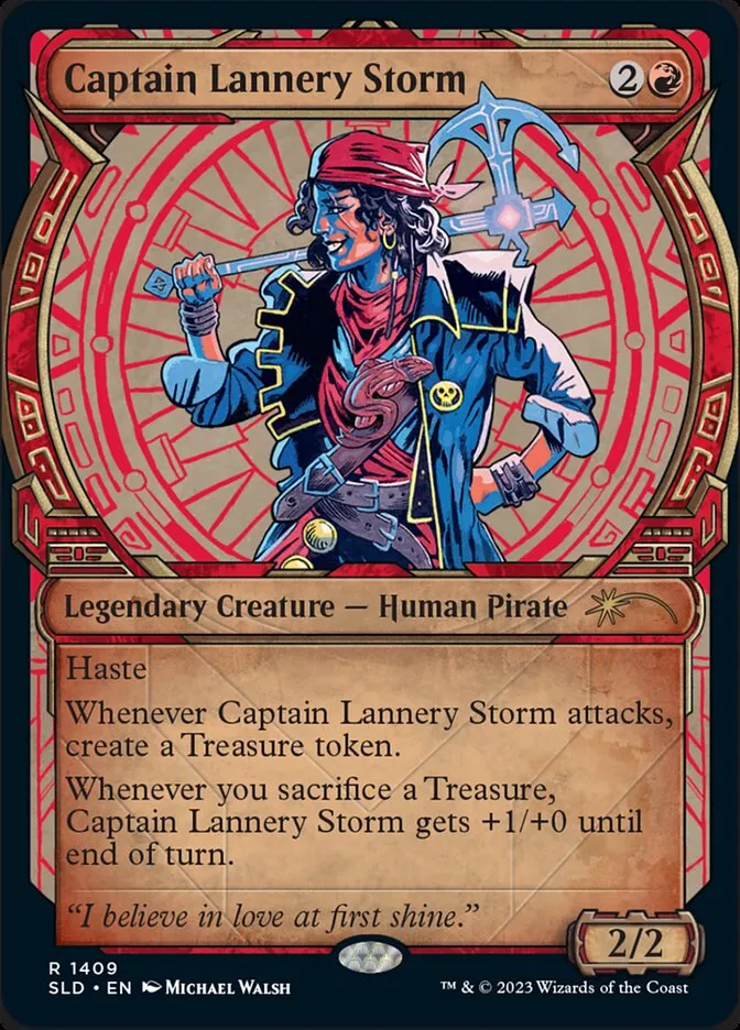 2019 Secret Lair Drop Captain Lannery Storm #1409 rare card image