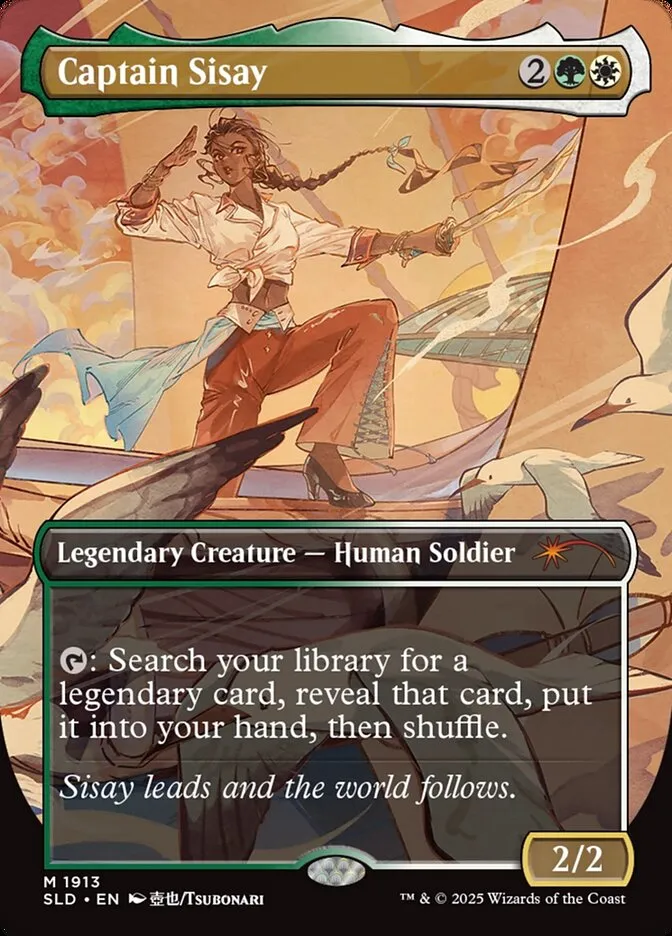 2019 Secret Lair Drop Captain Sisay #1913 mythic card image