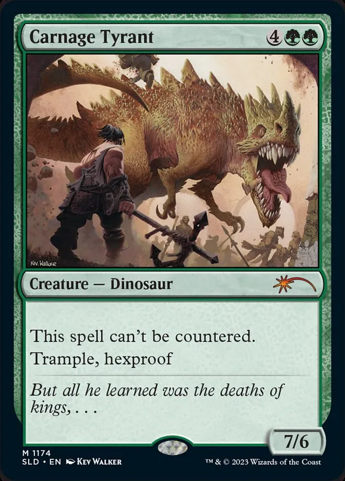 2019 Secret Lair Drop Carnage Tyrant #1174 mythic card image