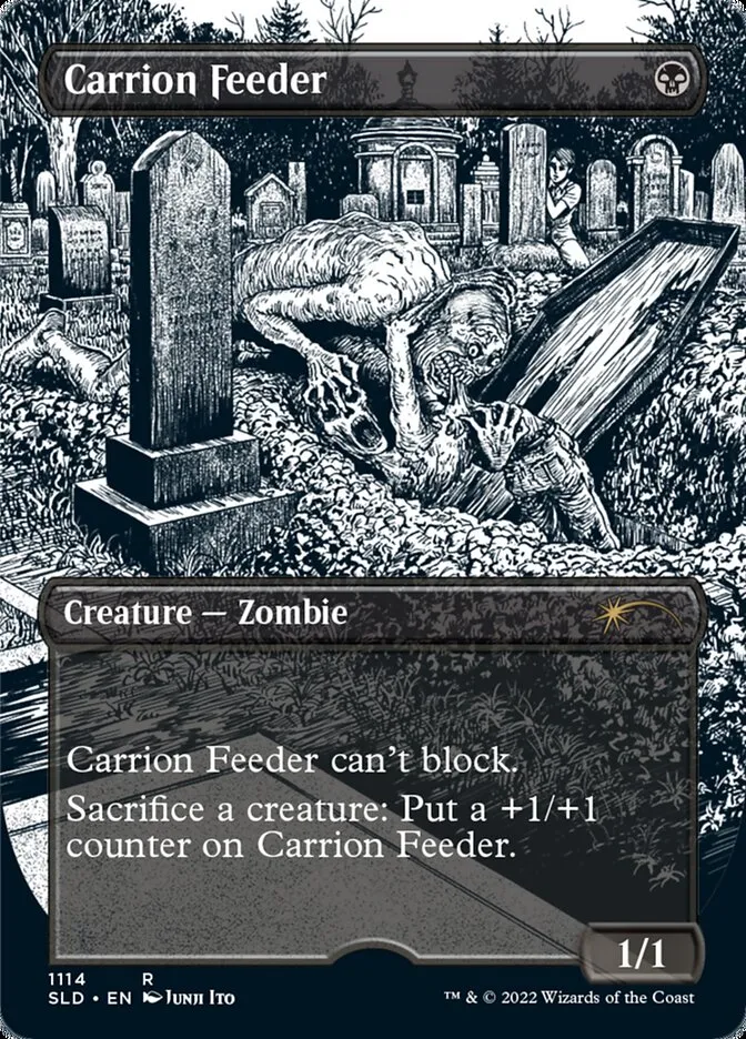 2019 Secret Lair Drop Carrion Feeder #1114 rare card image