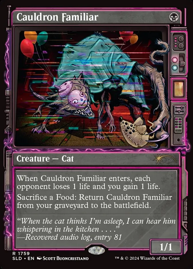 2019 Secret Lair Drop Cauldron Familiar #1759 rare card image
