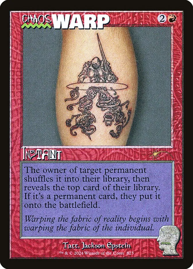 2019 Secret Lair Drop Chaos Warp #823 rare card image