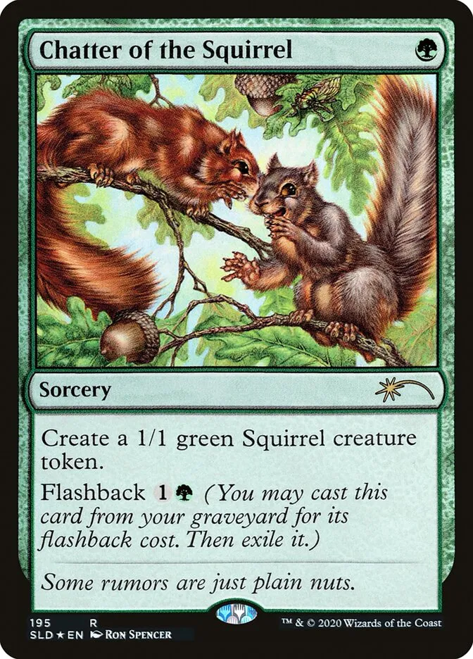 2019 Secret Lair Drop Chatter of the Squirrel #195 rare card image
