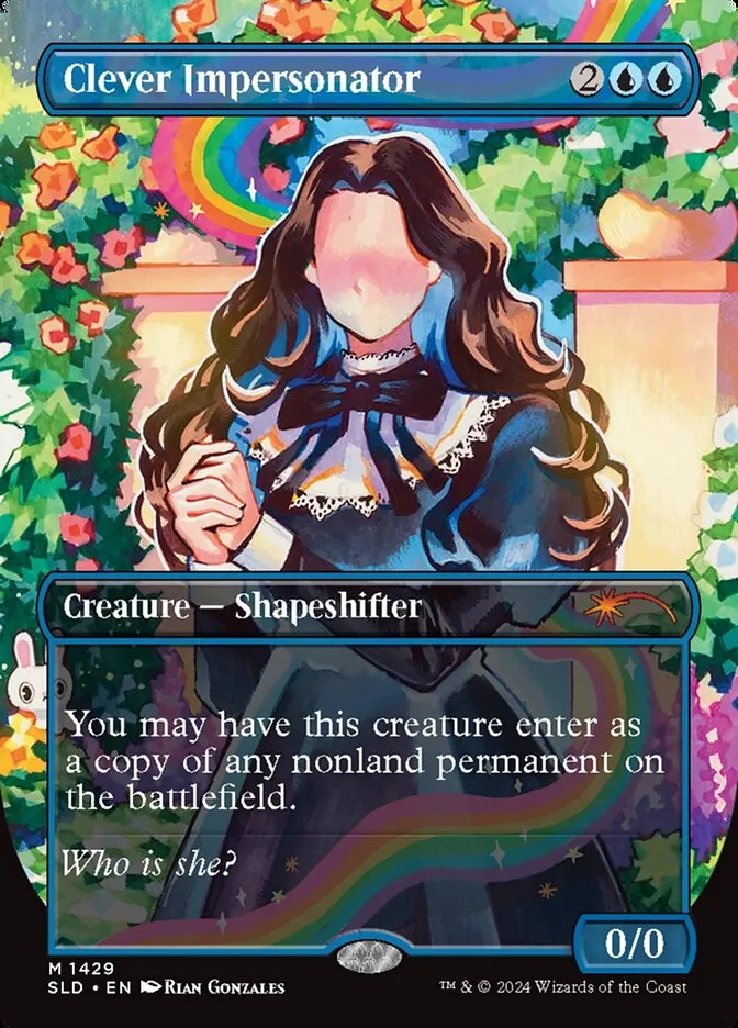 2019 Secret Lair Drop Clever Impersonator #1429 mythic card image
