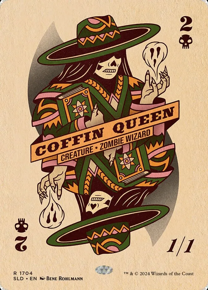 2019 Secret Lair Drop Coffin Queen #1704 rare card image