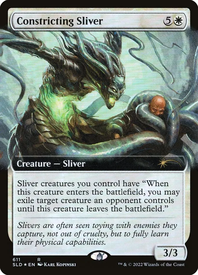 2019 Secret Lair Drop Constricting Sliver #611 rare card image