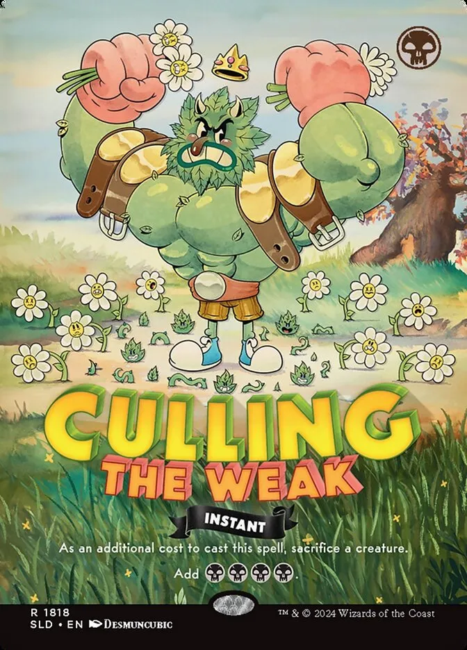 2019 Secret Lair Drop Culling the Weak [Rainbow Foil] rare #1818 rare card image
