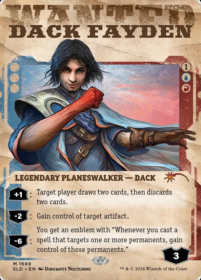 2019 Secret Lair Drop Dack Fayden #1689 mythic card image