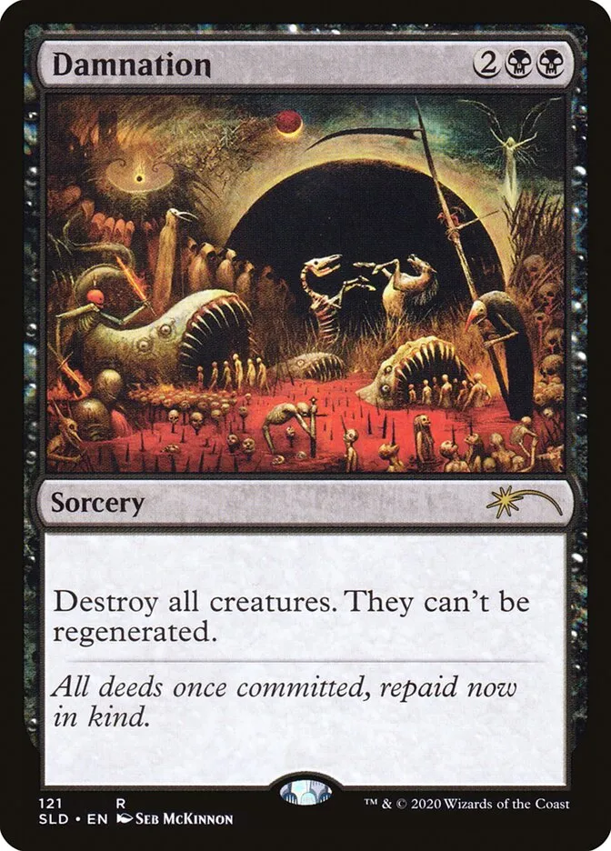 2019 Secret Lair Drop Damnation #121 rare card image