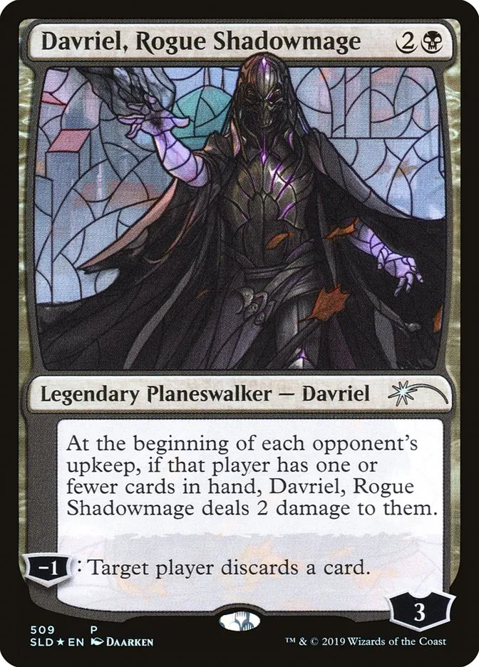 2019 Secret Lair Drop Davriel, Rogue Shadowmage uncommon #509 uncommon card image