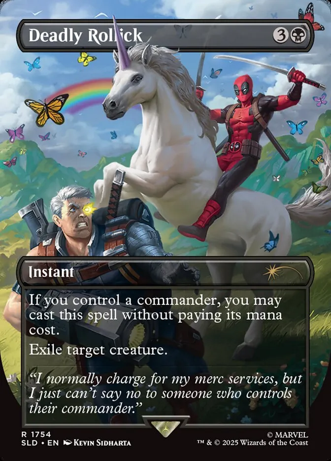 2019 Secret Lair Drop Deadly Rollick [Rainbow Foil] rare #1754 rare card image