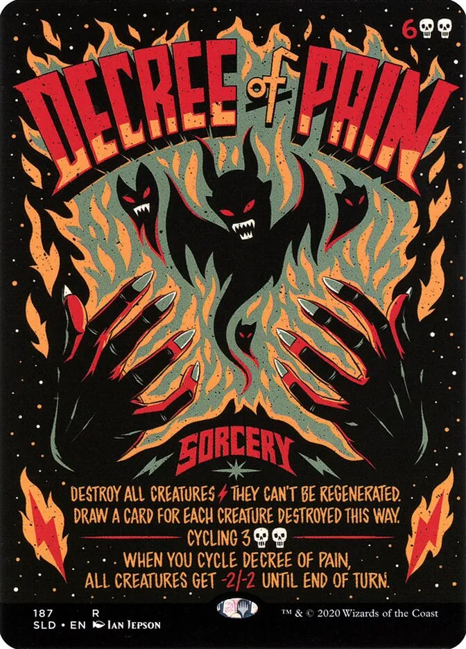 2019 Secret Lair Drop Decree of Pain #187 rare card image