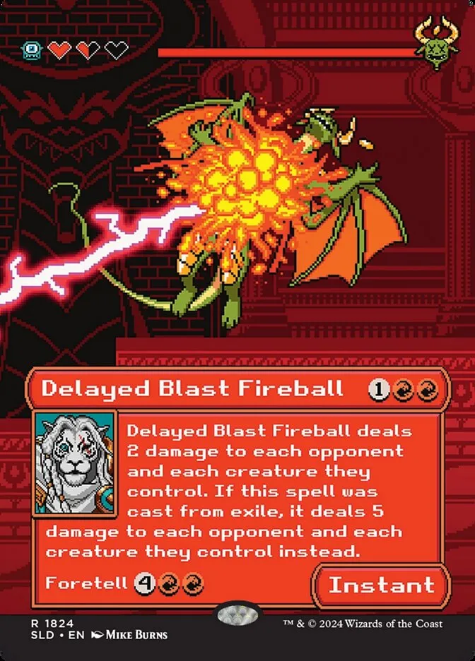 2019 Secret Lair Drop Delayed Blast Fireball #1824 rare card image