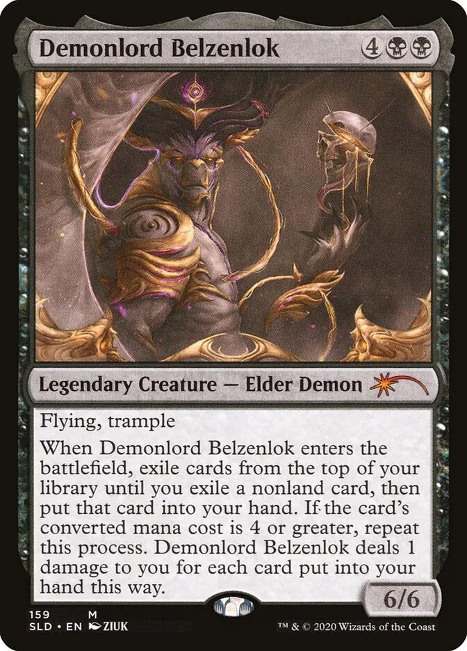 2019 Secret Lair Drop Demonlord Belzenlok [Foil] mythic #159 mythic card image