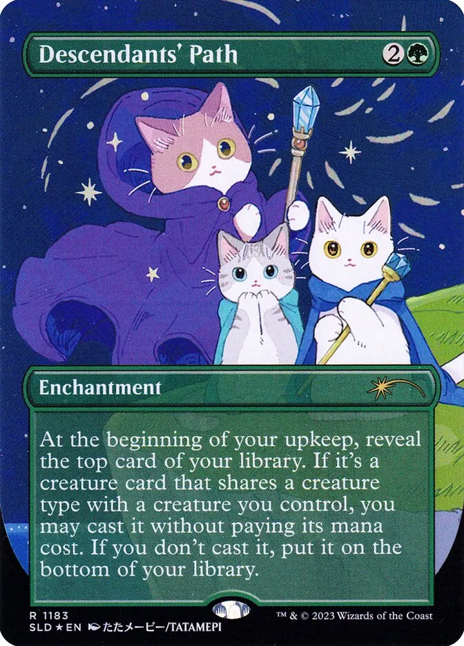 2019 Secret Lair Drop Descendants' Path #1183 rare card image