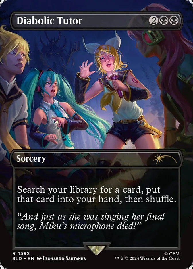 2019 Secret Lair Drop Diabolic Tutor #1592 rare card image
