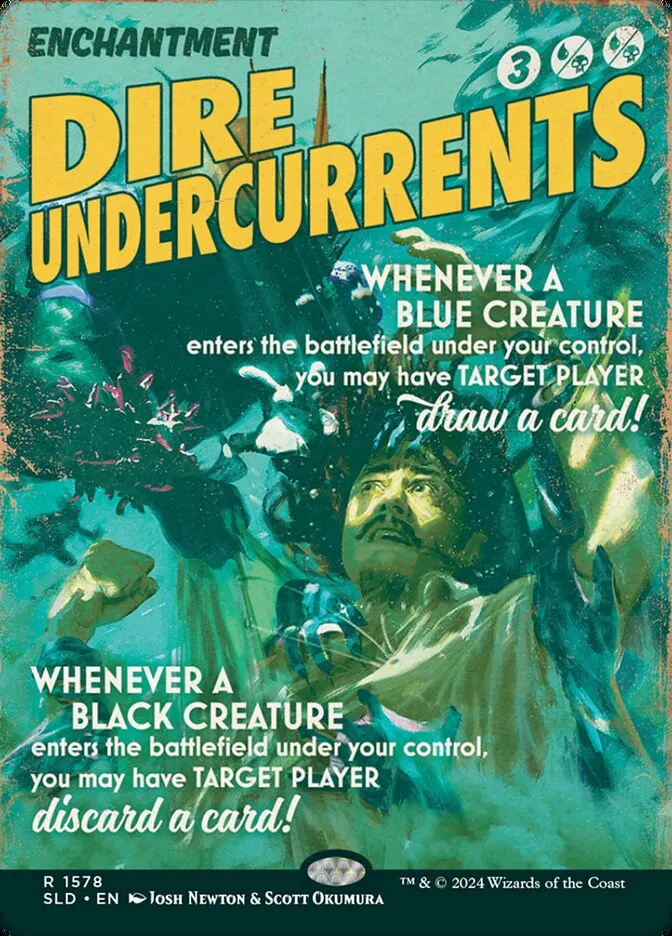 2019 Secret Lair Drop Dire Undercurrents [Rainbow Foil] rare #1578 rare card image