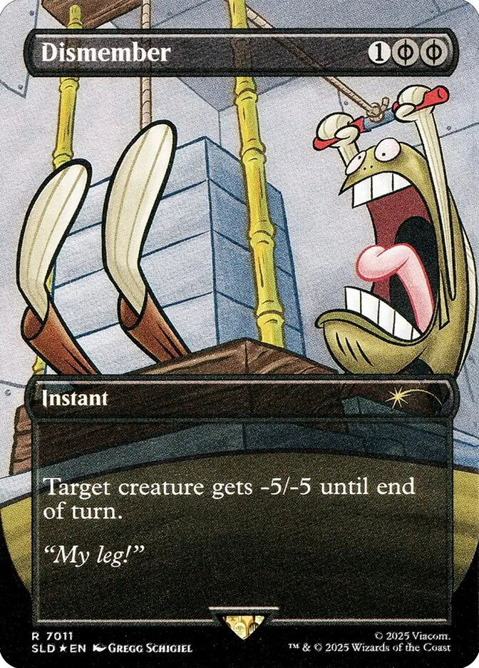 2019 Secret Lair Drop Dismember #7011 rare card image