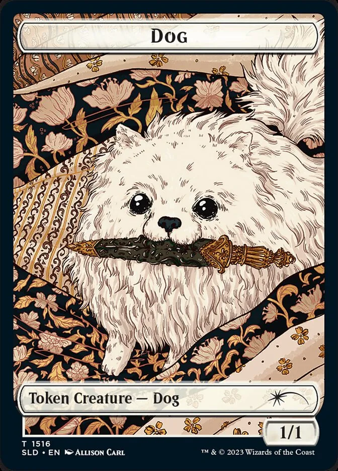 2019 Secret Lair Drop Dog [Token] common #1516 common card image