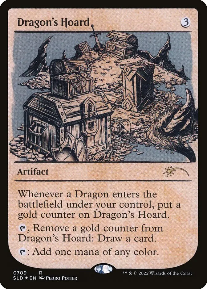 2019 Secret Lair Drop Dragon's Hoard #709 rare card image