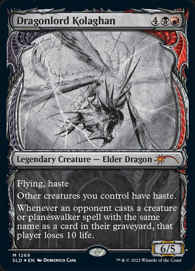 2019 Secret Lair Drop Dragonlord Kolaghan #1269 mythic card image
